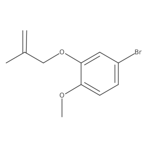 Benzene, 4-bromo-1-methoxy-2-[(2-methyl-2-propen-1-yl)oxy]- Structure