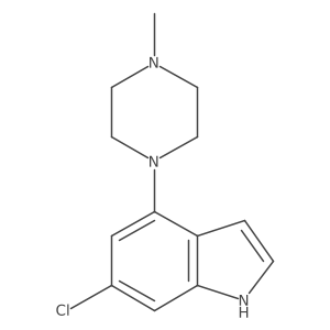6-Chloro-4-(4-methyl-1-piperazinyl)-1H-indole结构式