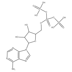 [[5-(6-Aminopurin-9-yl)-3,4-dihydroxy-tetrahydrofuran-2-yl]methoxy-methylene-phosphonooxy-$l^{5}-phosphanyl] dihydrogen phosphate结构式
