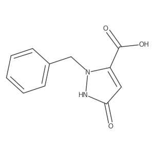2,5-Dihydro-5-oxo-2-(phenylmethyl)-1H-pyrazole-3-carboxylic acid Structure