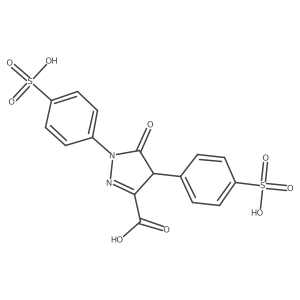 5-Oxo-1,4-bis(4-sulfophenyl)-4,5-dihydro-1H-pyrazole-3-carboxylic acid结构式