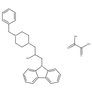 1-(4-benzylpiperazin-1-yl)-3-(9H-carbazol-9-yl)propan-2-ol oxalate结构式
