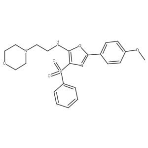 2-(4-methoxyphenyl)-N-(2-morpholinoethyl)-4-(phenylsulfonyl)oxazol-5-amine结构式