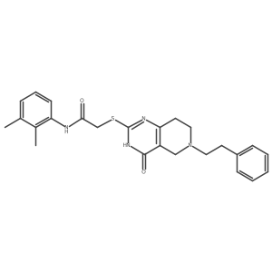 N-(2,3-dimethylphenyl)-2-((4-oxo-6-phenethyl-3,4,5,6,7,8-hexahydropyrido[4,3-d]pyrimidin-2-yl)thio)acetamide Structure