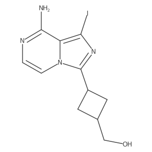 (3-(8-Amino-1-iodoimidazo[1,5-a]pyrazin-3-yl)cyclobutyl)methanol结构式