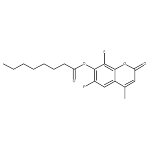 6,8-Difluoro-4-methylumbelliferyl octanoate结构式