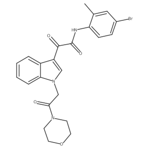 N-(4-bromo-2-methylphenyl)-2-(1-(2-morpholino-2-oxoethyl)-1H-indol-3-yl)-2-oxoacetamide结构式