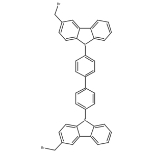 9H-Carbazole, 9,9a(2)-[1,1a(2)-biphenyl]-4,4a(2)-diylbis[3-(bromomethyl)- Structure