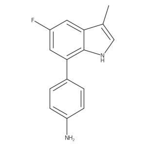 4-(5-Fluoro-3-methyl-1H-indol-7-yl)-phenylamine Structure