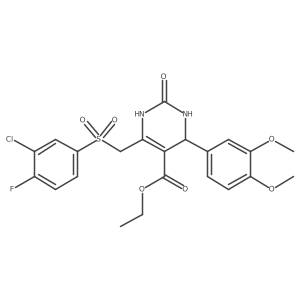 Ethyl 6-{[(3-chloro-4-fluorophenyl)sulfonyl]methyl}-4-(3,4-dimethoxyphenyl)-2-oxo-1,2,3,4-tetrahydropyrimidine-5-carboxylate Structure