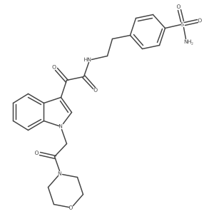 2-(1-(2-morpholino-2-oxoethyl)-1H-indol-3-yl)-2-oxo-N-(4-sulfamoylphenethyl)acetamide结构式