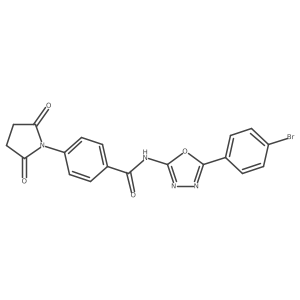 N-[5-(4-bromophenyl)-1,3,4-oxadiazol-2-yl]-4-(2,5-dioxopyrrolidin-1-yl)benzamide结构式