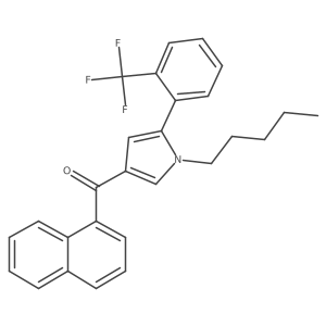 naphthalen-1-yl(1-pentyl-5-(2-(trifluoromethyl)phenyl)-1H-pyrrol-3-yl)methanone结构式