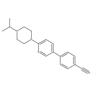 4-(6-(4-Isopropylpiperazin-1-yl)pyridin-3-yl)benzonitrile结构式