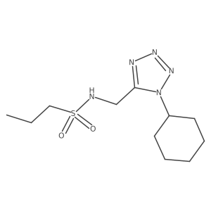 N-((1-cyclohexyl-1H-tetrazol-5-yl)methyl)propane-1-sulfonamide Structure
