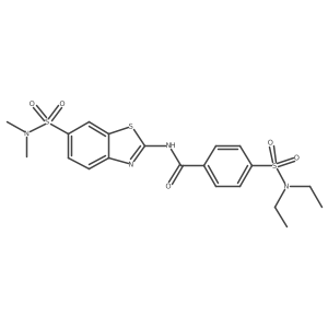 4-(diethylsulfamoyl)-N-[6-(dimethylsulfamoyl)-1,3-benzothiazol-2-yl]benzamide结构式