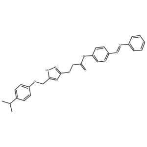 Acetamide, 2-[[3-[[4-(1-methylethyl)phenoxy]methyl]-1H-1,2,4-triazol-5-yl]thio]-N-[4-(2-phenyldiazenyl)phenyl]- Structure