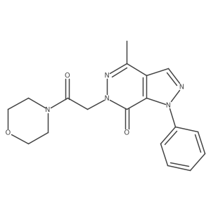 4-methyl-6-(2-morpholino-2-oxoethyl)-1-phenyl-1H-pyrazolo[3,4-d]pyridazin-7(6H)-one结构式
