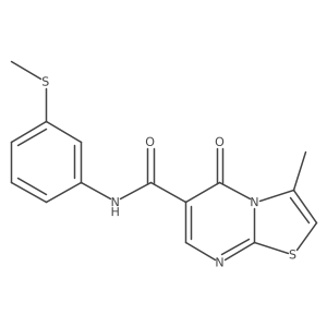 3-methyl-N-[3-(methylsulfanyl)phenyl]-5-oxo-5H-[1,3]thiazolo[3,2-a]pyrimidine-6-carboxamide Structure