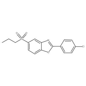 2-(4-Chlorophenyl)-5-propylsulfonyl-1,3-benzoxazole结构式