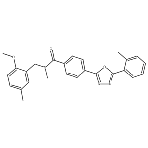 N-[(2-methoxy-5-methylphenyl)methyl]-N-methyl-4-[5-(2-methylphenyl)-1,3,4-oxadiazol-2-yl]benzamide Structure