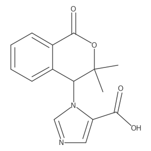 3-(3,3-dimethyl-1-oxo-isochroman-4-yl)-3H-imidazole-4-carboxylic acid结构式