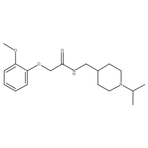 N-((1-isopropylpiperidin-4-yl)methyl)-2-(2-methoxyphenoxy)acetamide Structure