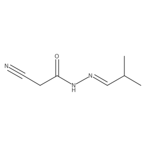2-Cyanoacetic acid 2-(2-methylpropylidene)hydrazide结构式