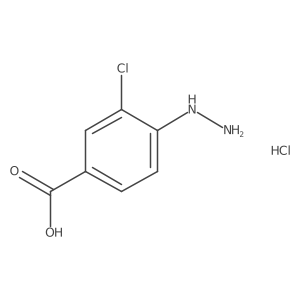 3-Chloro-4-hydrazinylbenzoic acid hydrochloride Structure