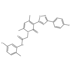 N-(5-chloro-2-methylphenyl)-2-(3-(3-(4-fluorophenyl)-1,2,4-oxadiazol-5-yl)-4,6-dimethyl-2-oxopyridin-1(2H)-yl)acetamide Structure
