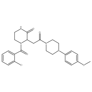 4-(2-chlorobenzoyl)-3-{2-[4-(4-methoxyphenyl)piperazino]-2-oxoethyl}tetrahydro-2(1H)-pyrazinone Structure