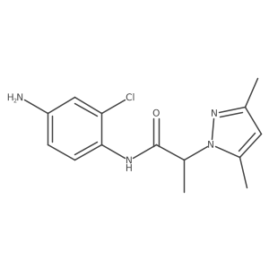 N-(4-amino-2-chlorophenyl)-2-(3,5-dimethyl-1H-pyrazol-1-yl)propanamide结构式