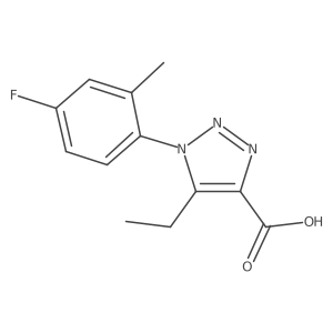 5-ethyl-1-(4-fluoro-2-methylphenyl)-1H-1,2,3-triazole-4-carboxylic acid结构式