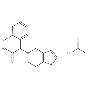 2-(2-Chlorophenyl)-2-(6,7-dihydrothieno[3,2-c]pyridin-5(4H)-yl)acetic acid acetic acid salt Structure