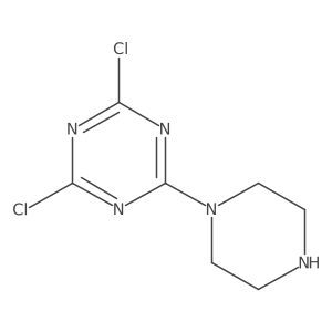 2,4-Dichloro-6-(piperazin-1-yl)-1,3,5-triazine Structure