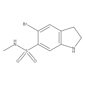 5-Bromo-6-methylsulfamoylindoline结构式