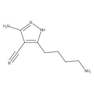 5-Amino-3-(4-aminobutyl)-1H-pyrazole-4-carbonitrile Structure