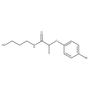 2-(4-bromophenoxy)-N-(3-hydroxypropyl)propanamide Structure