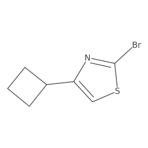 2-Bromo-4-cyclobutylthiazole结构式