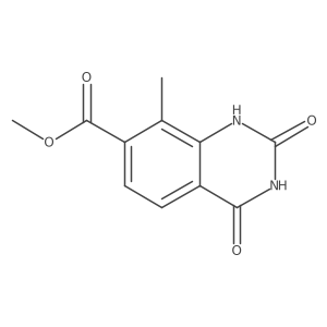 Methyl 8-methyl-2,4-dioxo-1,2,3,4-tetrahydroquinazoline-7-carboxylate结构式