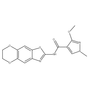 N-(6,7-dihydro-[1,4]dioxino[2',3':4,5]benzo[1,2-d]thiazol-2-yl)-3-methoxy-1-methyl-1H-pyrazole-4-carboxamide Structure