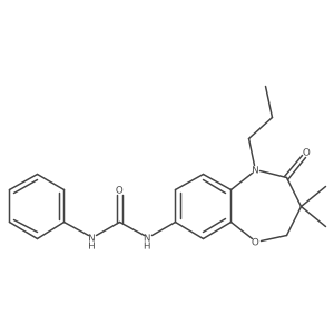 CCCN1C(=O)C(C)(C)COc2cc(NC(=O)Nc3ccccc3)ccc21结构式