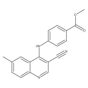 Methyl 4-[(3-cyano-6-methylquinolin-4-yl)amino]benzoate Structure