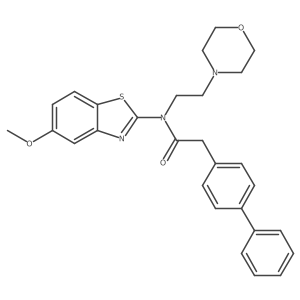 N-(5-methoxy-1,3-benzothiazol-2-yl)-N-(2-morpholin-4-ylethyl)-2-(4-phenylphenyl)acetamide Structure