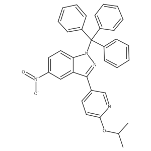 3-(6-Isopropoxypyridin-3-YL)-5-nitro-1-trityl-1H-indazole结构式