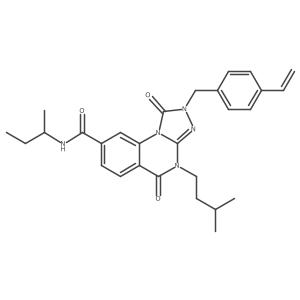 N-(sec-butyl)-4-(3-methylbutyl)-1,5-dioxo-2-(4-vinylbenzyl)-1,2,4,5-tetrahydro[1,2,4]triazolo[4,3-a]quinazoline-8-carboxamide结构式