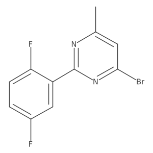 4-Bromo-2-(2,5-difluorophenyl)-6-methylpyrimidine结构式