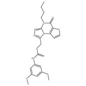 3-(4-butyl-5-oxo-4,5-dihydrothieno[2,3-e][1,2,4]triazolo[4,3-a]pyrimidin-1-yl)-N-(3,5-dimethoxyphenyl)propanamide结构式