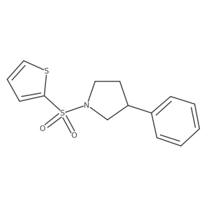 3-Phenyl-1-(thiophen-2-ylsulfonyl)pyrrolidine Structure