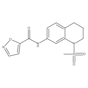 N-(1-(methylsulfonyl)-1,2,3,4-tetrahydroquinolin-7-yl)isoxazole-5-carboxamide Structure